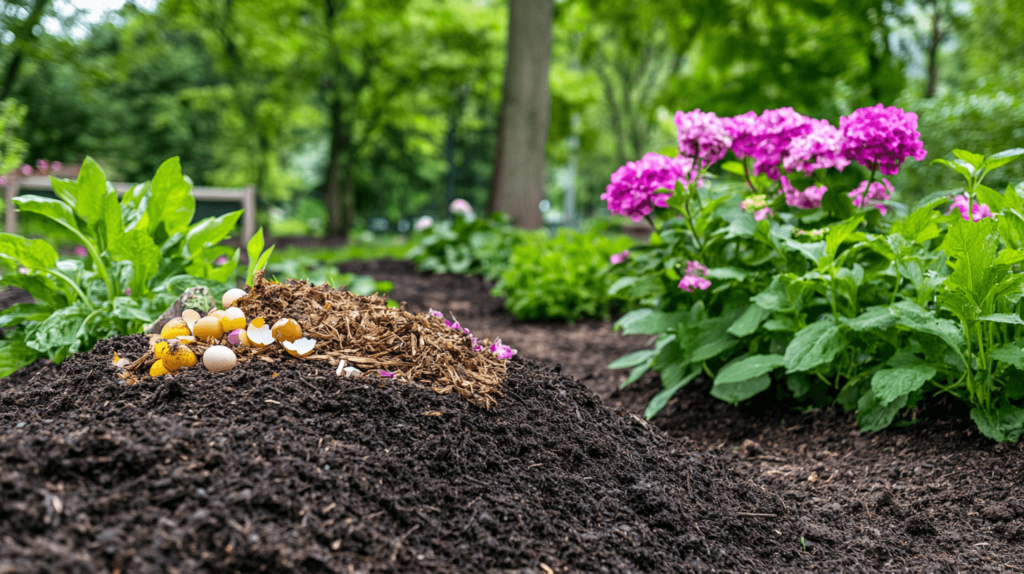 garden compost pile