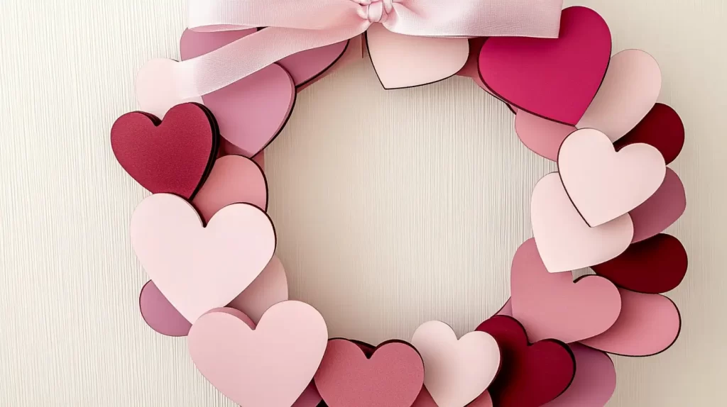 foam heart wreath