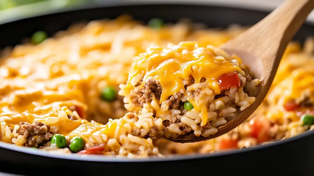 beef rice and cheese