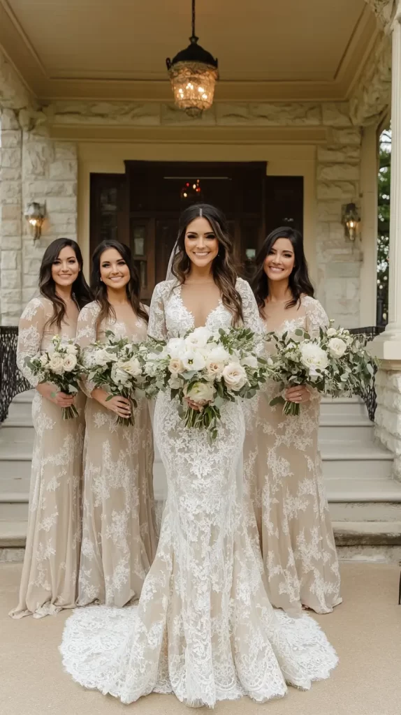 bridal party old money aesthetic