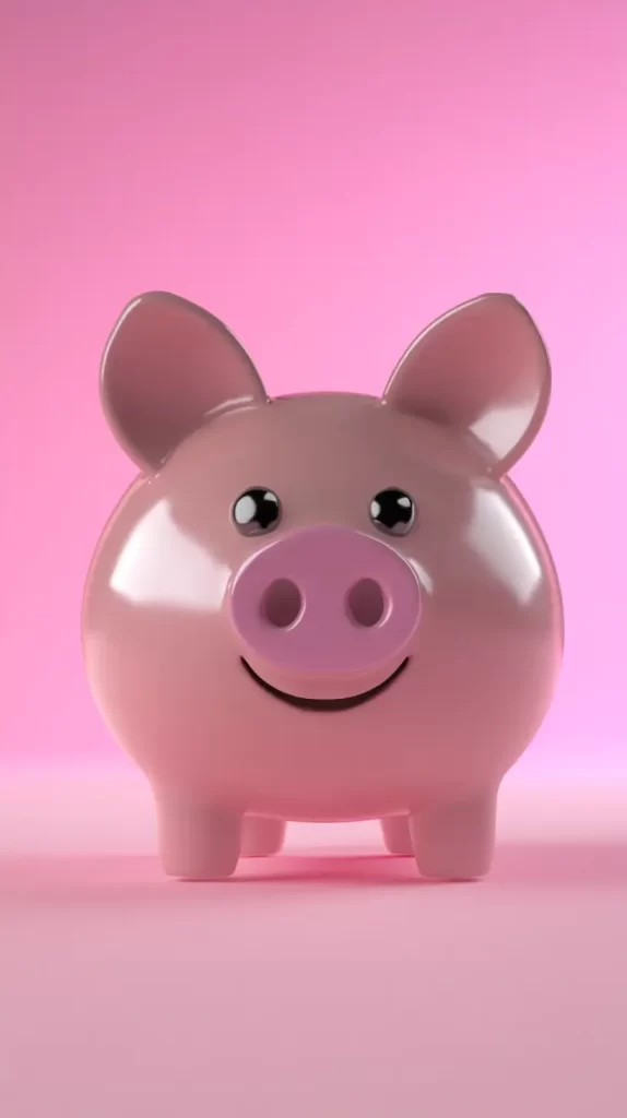 pink piggy bank