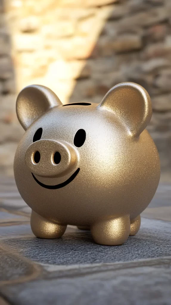 golden piggy bank
