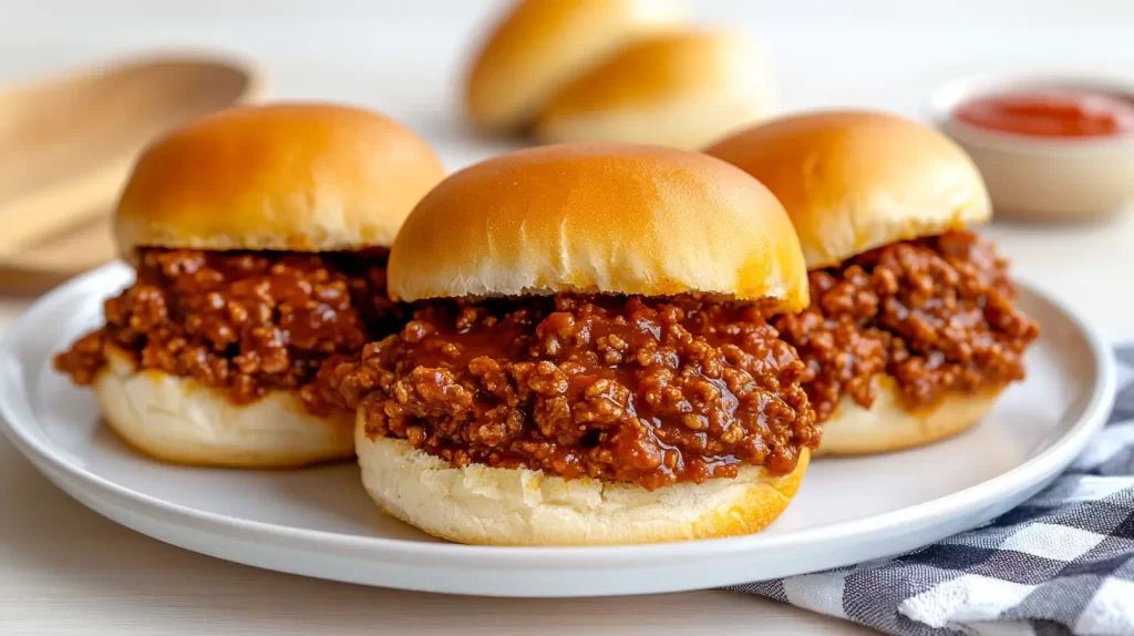 plate of sloppy joes