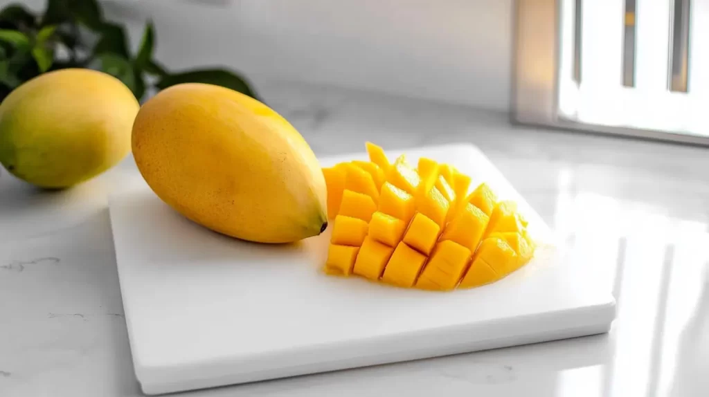 sliced mango