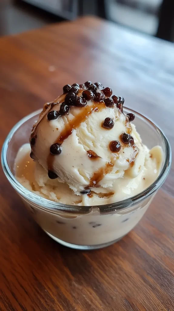 brown sugar boba dessert