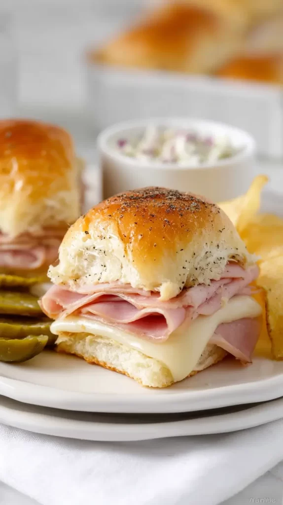 ham and cheese sliders with sides