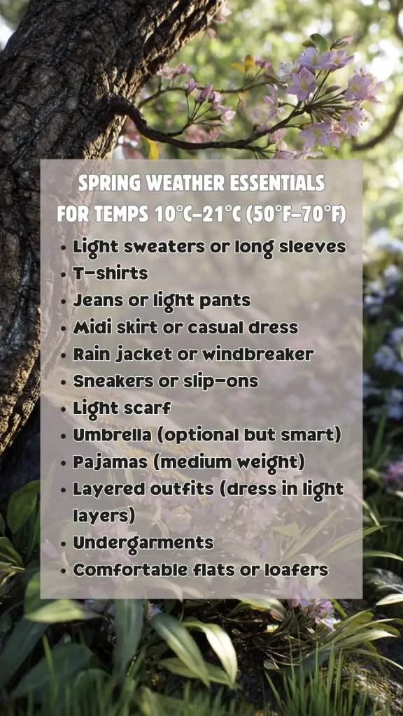 travel essentials for Spring