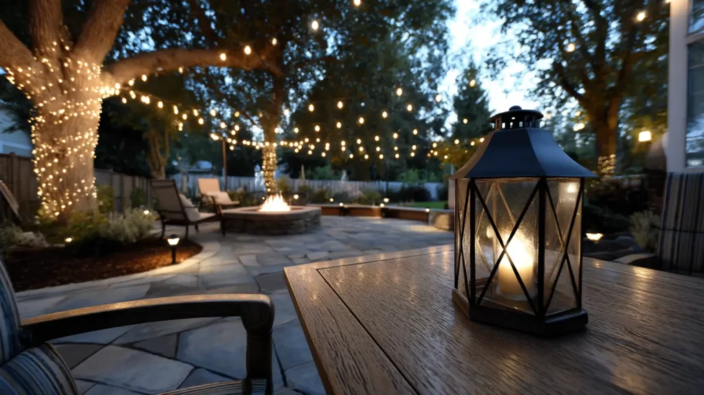 backyard lighting outside