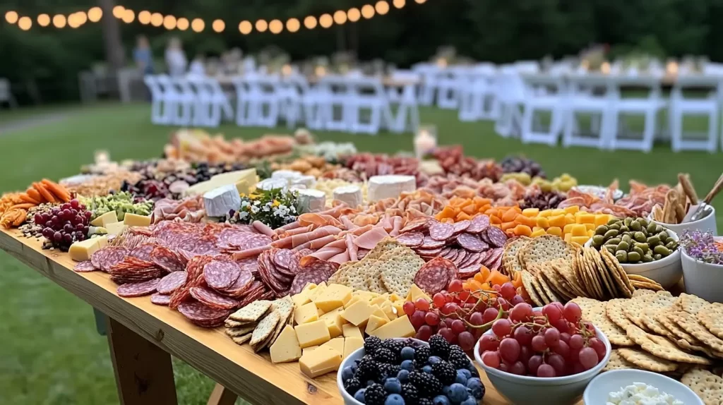grazing table outdoors
