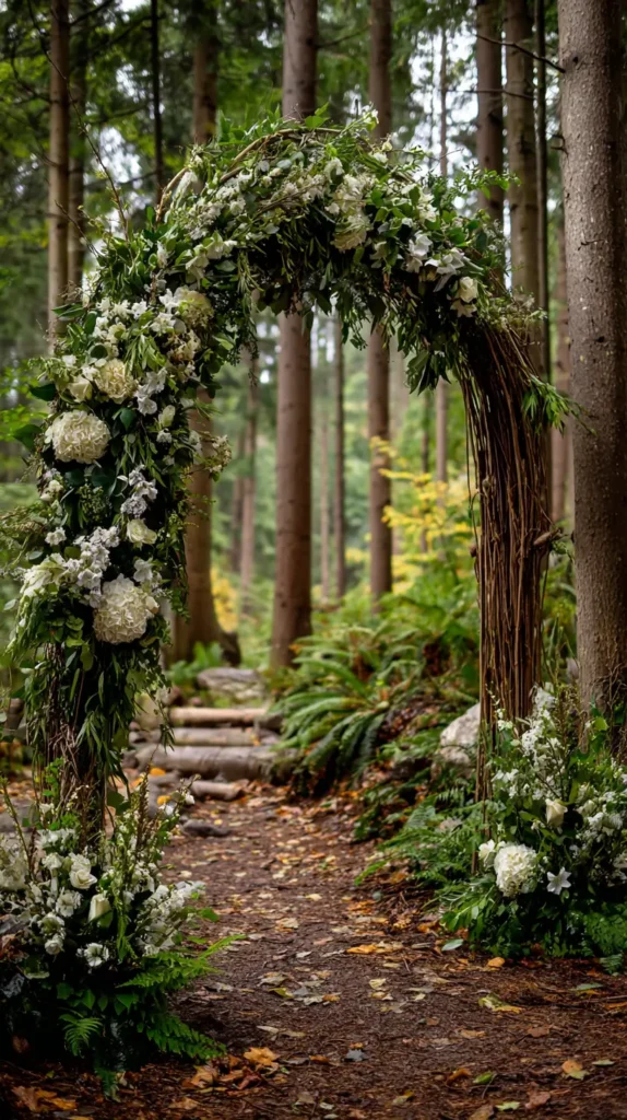 branch wedding arch