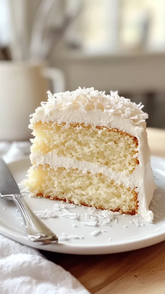 coconut cake slice