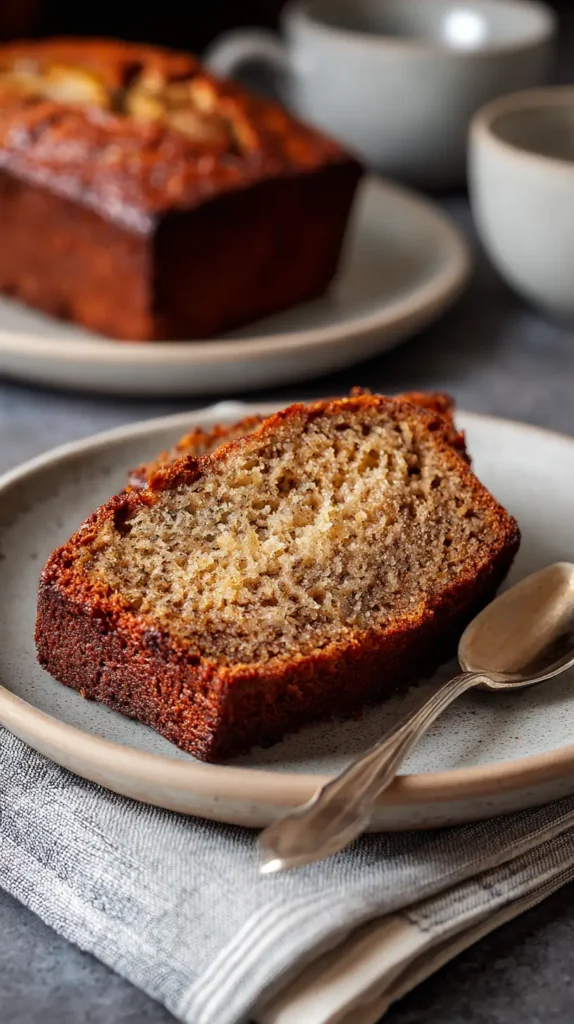 slice of gluten free banana bread