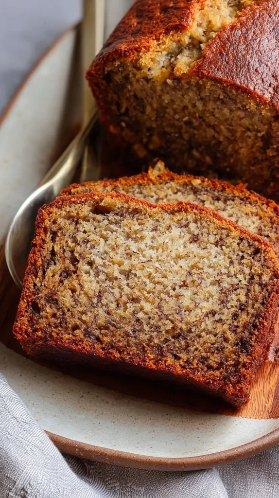 gluten free banana bread sliced