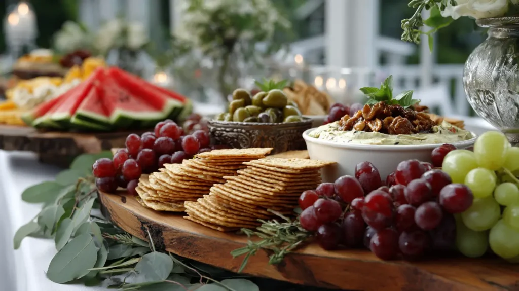 wedding reception grazing table ideas