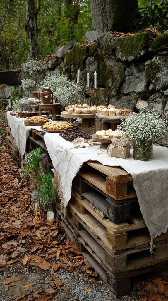 outdoor party food table