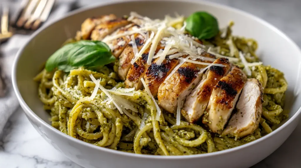 pesto pasta with chicken