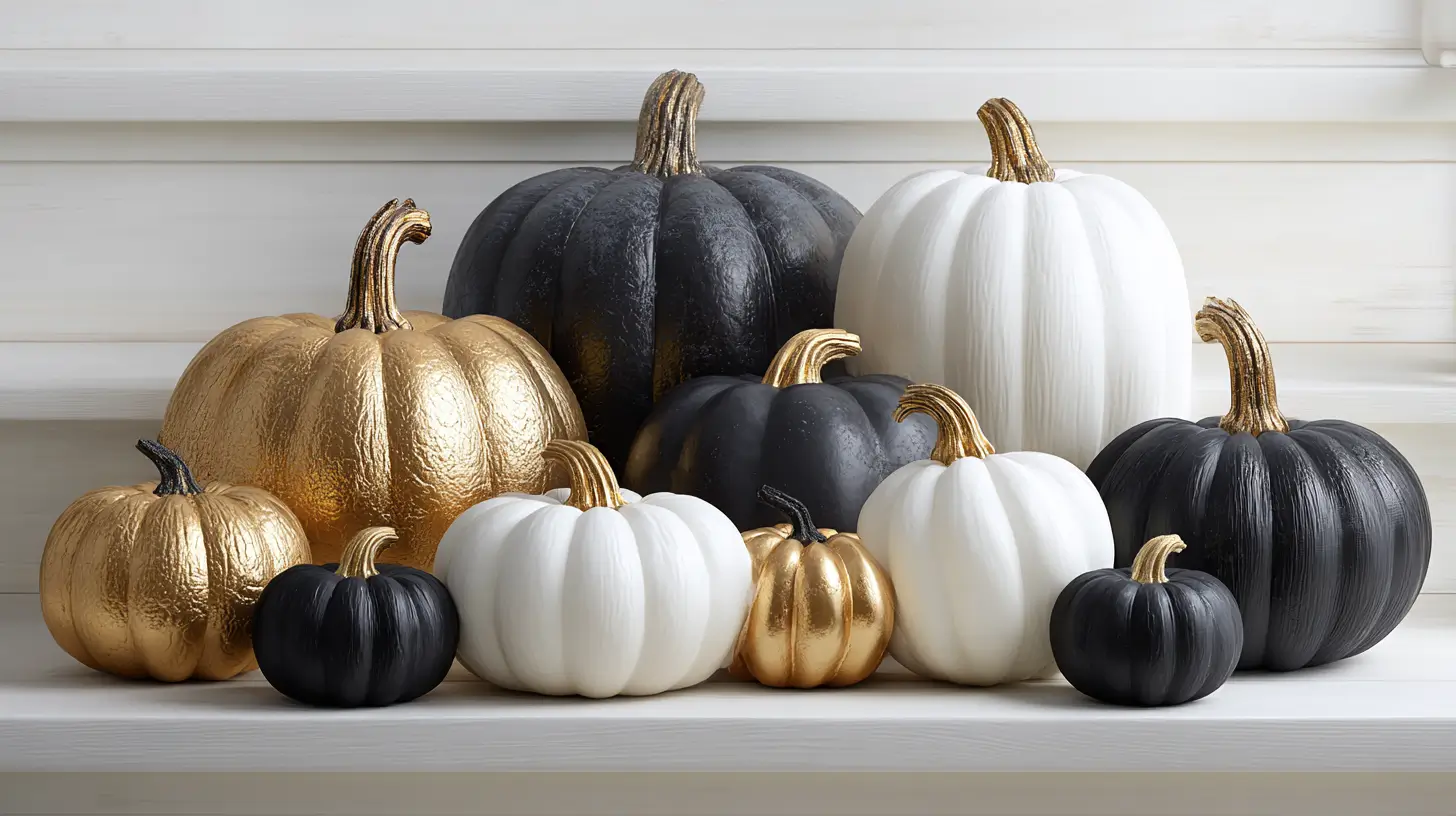 spray painted pumpkins