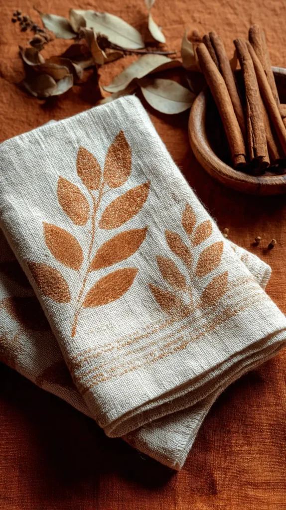 stamped towels