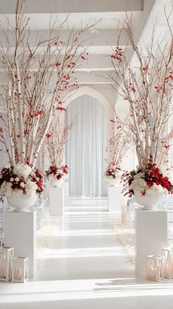 aisle with florals