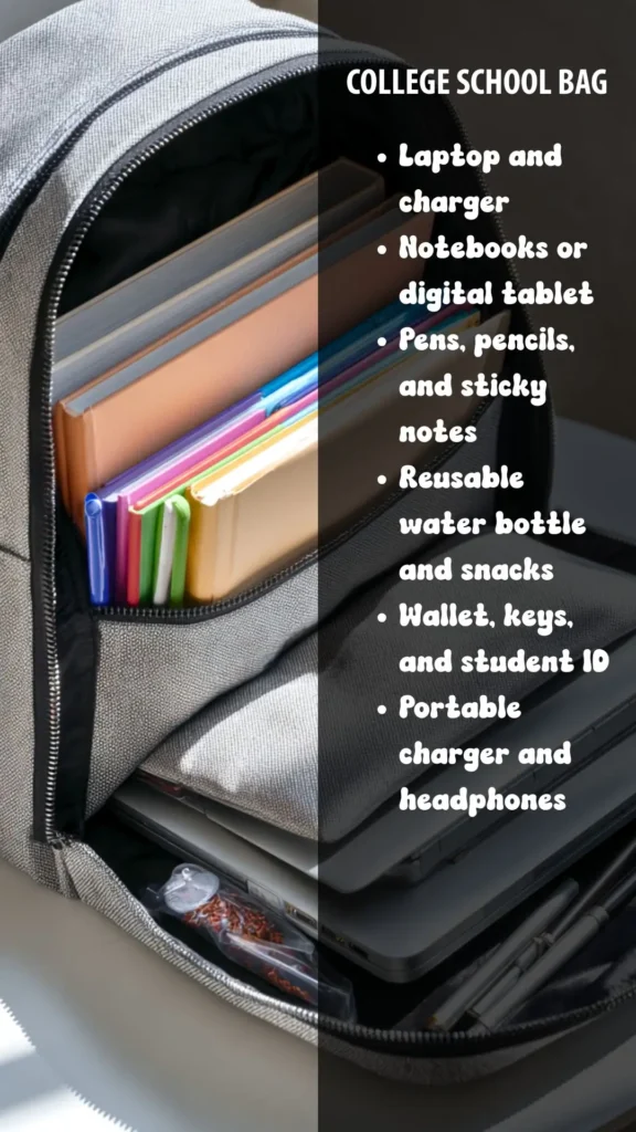 college backpack