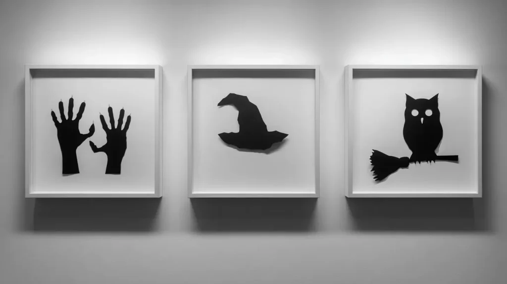 shadow frames, DIY Halloween decorations