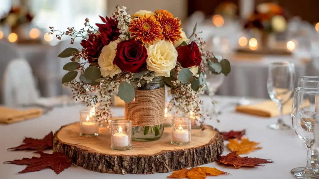 fall wedding flowers centerpiece