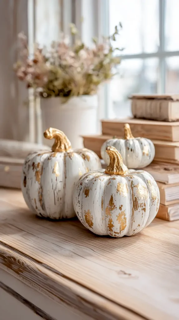 white painted wooden pumpkin crafts to sell for fall