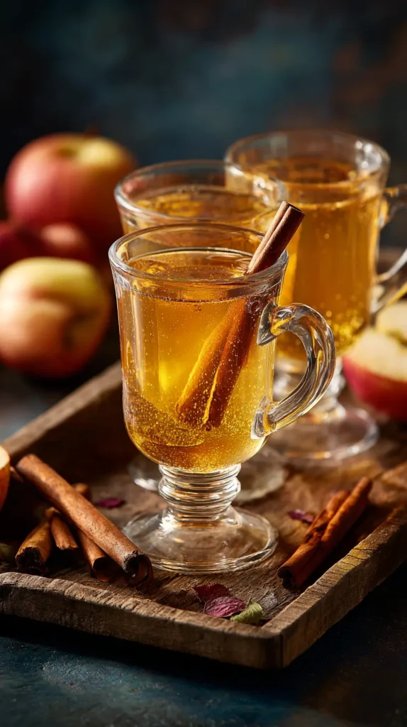 apple cider in glasses