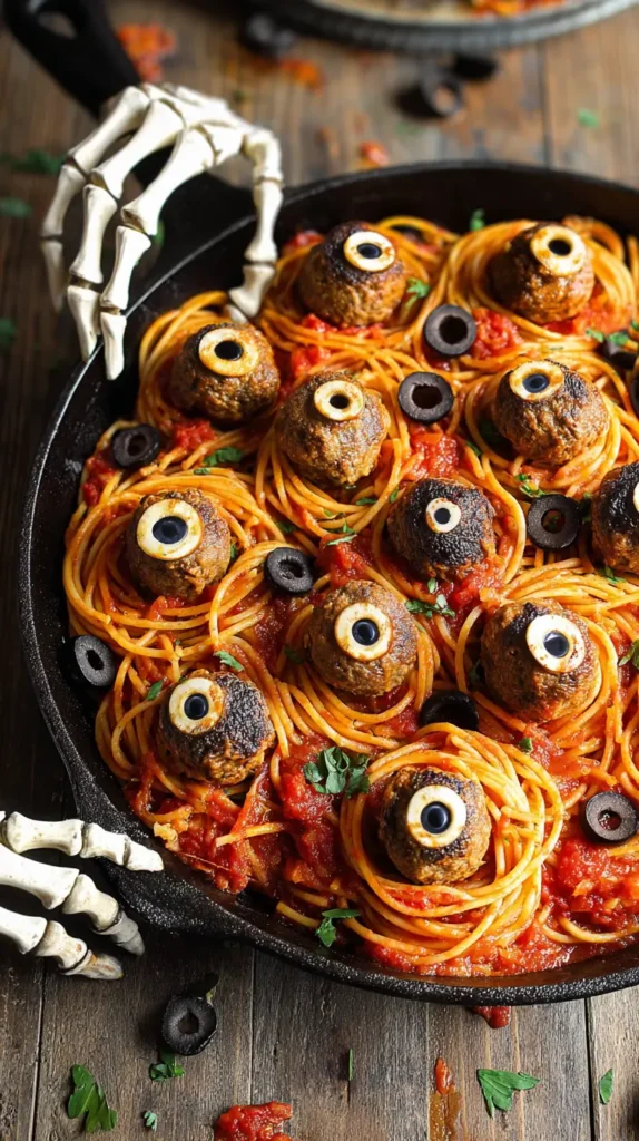 meatball eyeballs, Halloween party themes