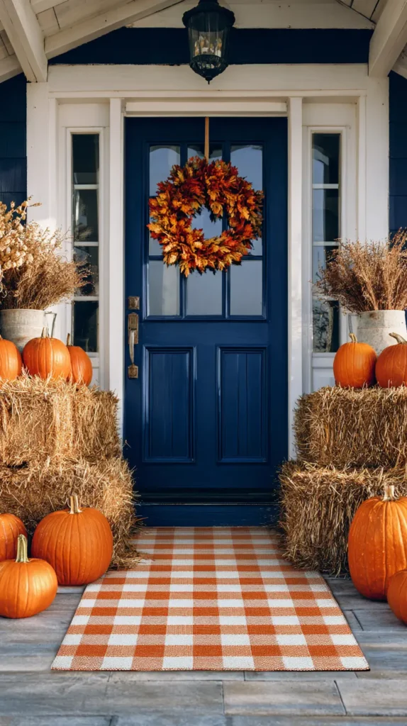 fall wreath on door