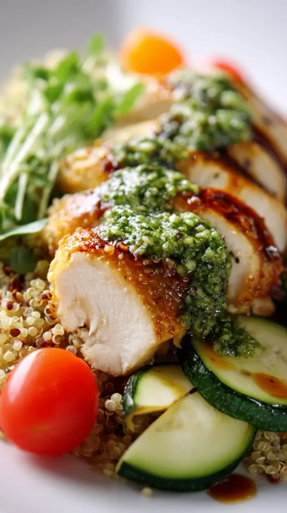 pesto chicken meal