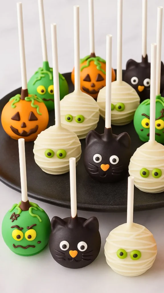 Halloween character cake pops