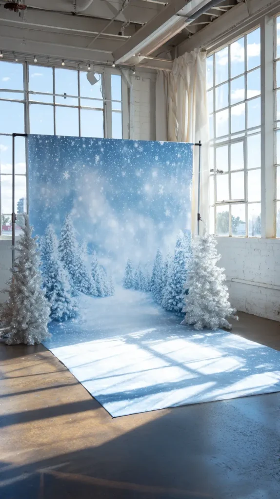 winter party themes photo backdrop