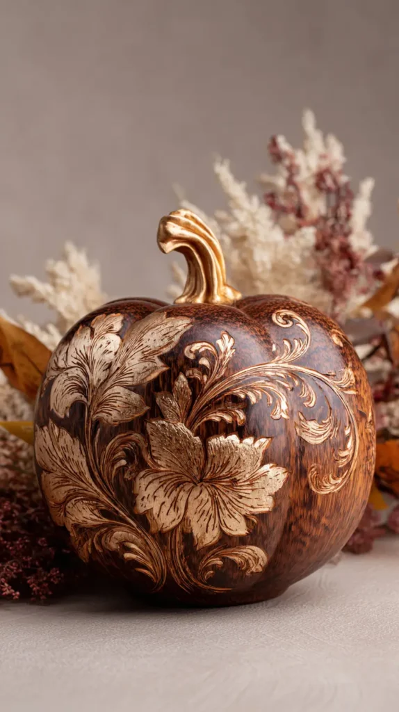Thanksgiving wood crafts to sell, engraved wooden pumpkin