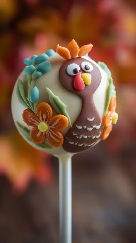 Thanksgiving turkey cake pop