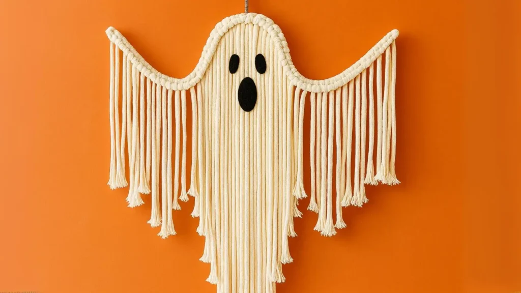 hanging ghost macrame 