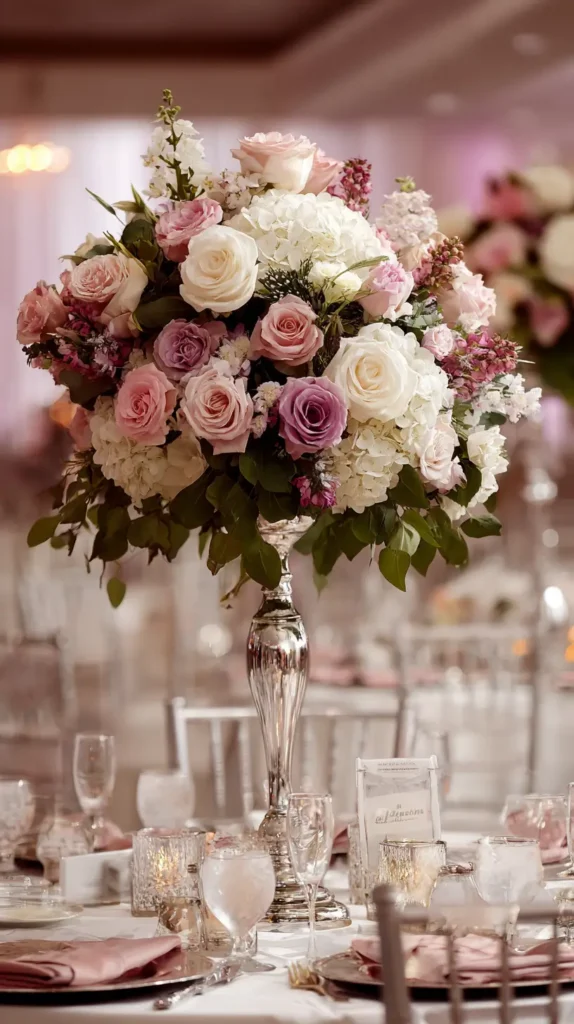 table centerpiece with flowers