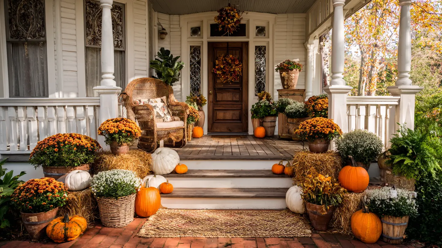 Thanksgiving front porch decor