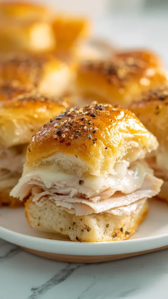 turkey sliders on a plate