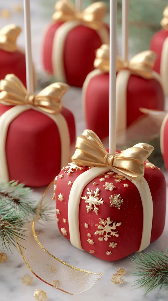Christmas present cake pops