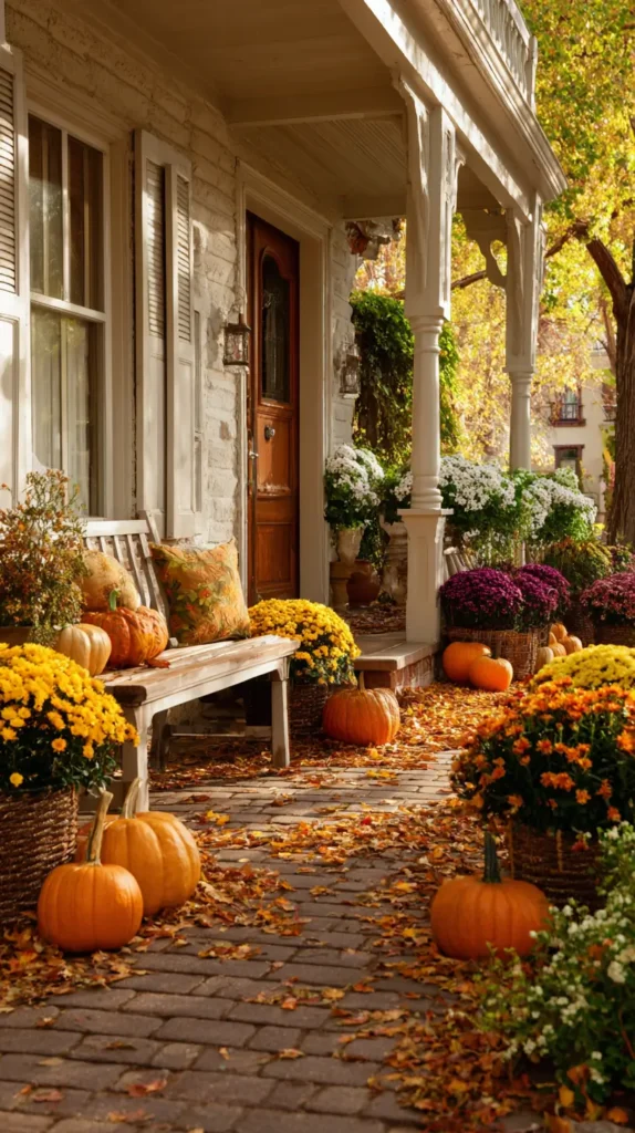 Thanksgiving front porch decor