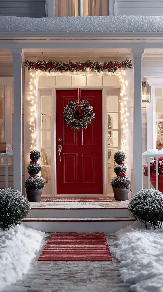 Christmas front porch
