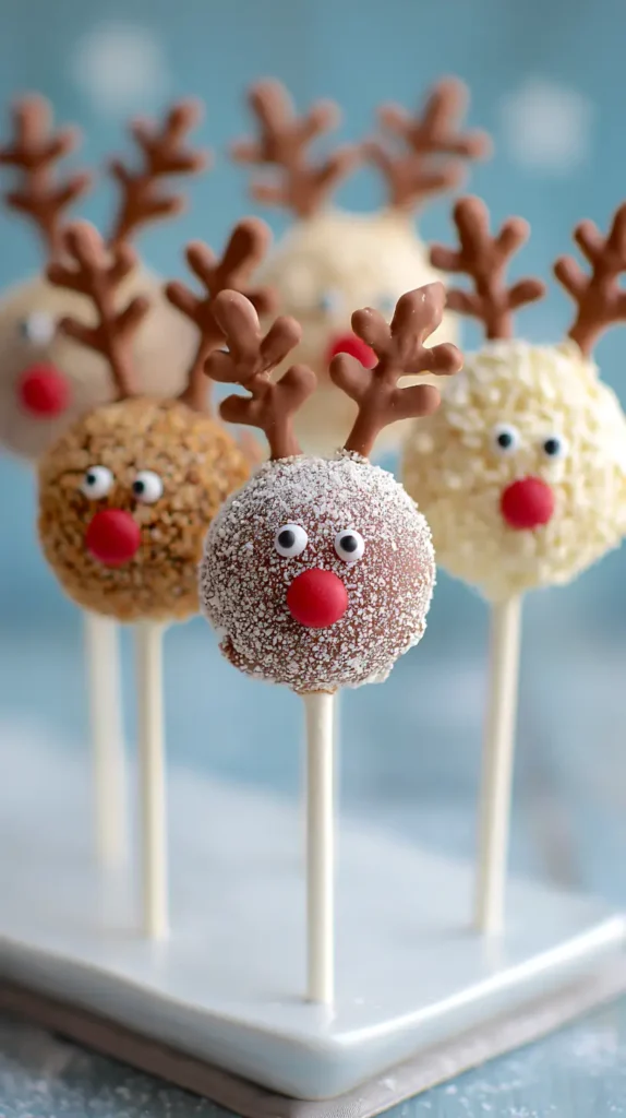 reindeer cake pops for Christmas time