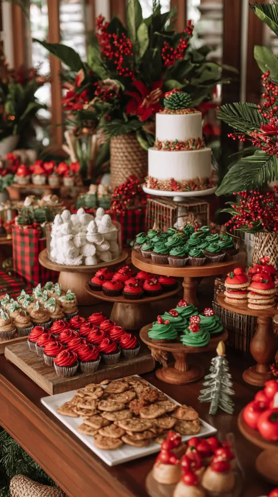 holiday large dessert table