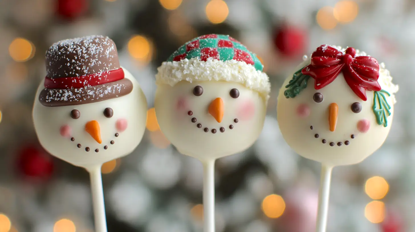 snowmen and girl cake pops for Christmas