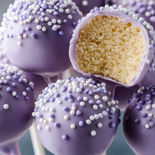 lavender cake pops with sprinkles