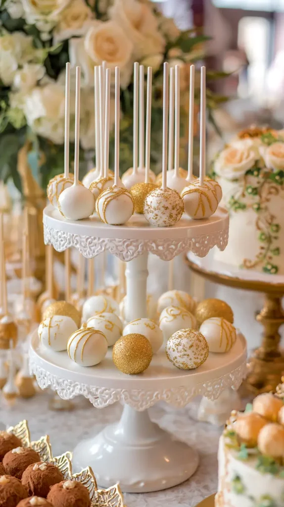 wedding cake pops