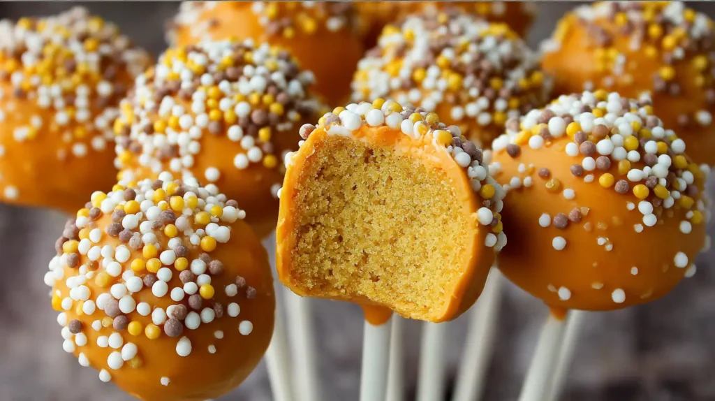 cake pops in fall colors