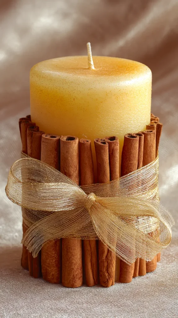 cinnamon stick candle holder