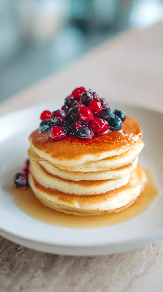 gluten free pancakes with berries